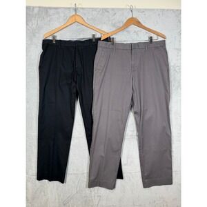 Gap‎ Chino Pants Mens 36x30* Black Gray Tailored Khakis Lot of 2 READ!